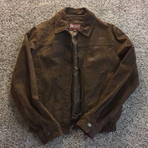 Brown leather jacket